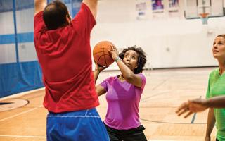 People playing Adult Basketball at the Campo
