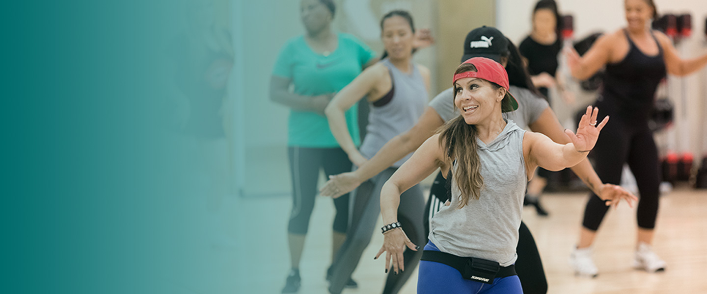 Group exercise class at the Y.